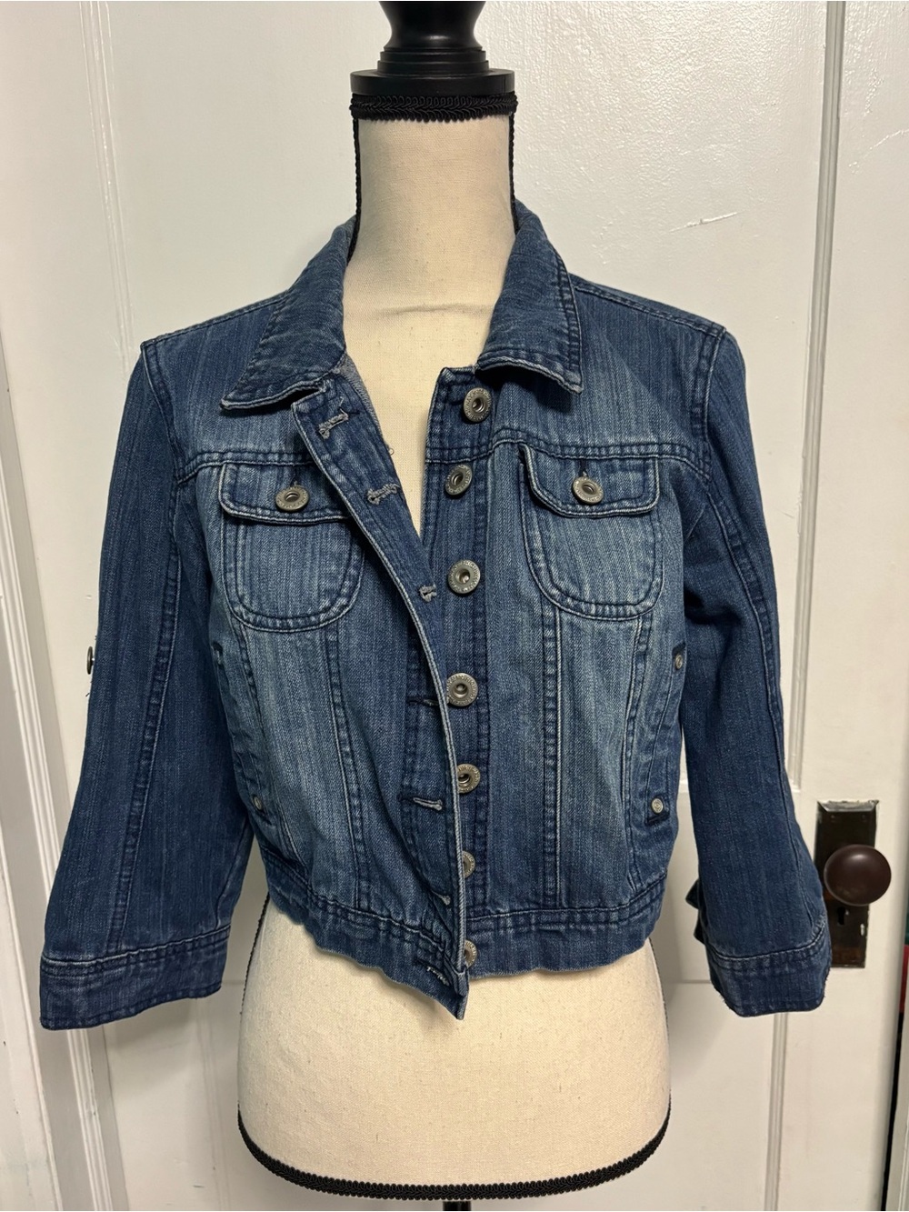 Highway Jeans Blue Denim Cropped Jean Jacket